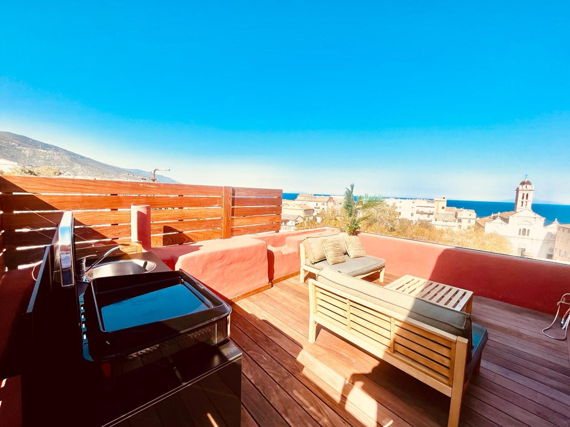 Pepites Bastiaises Piazza D'A Appartement Roof Top Vue Mer Bastia  Exterior photo